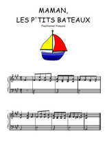 Téléchargez l'arrangement pour piano de la partition de Traditionnel-Maman-les-p-tits-bateaux en PDF